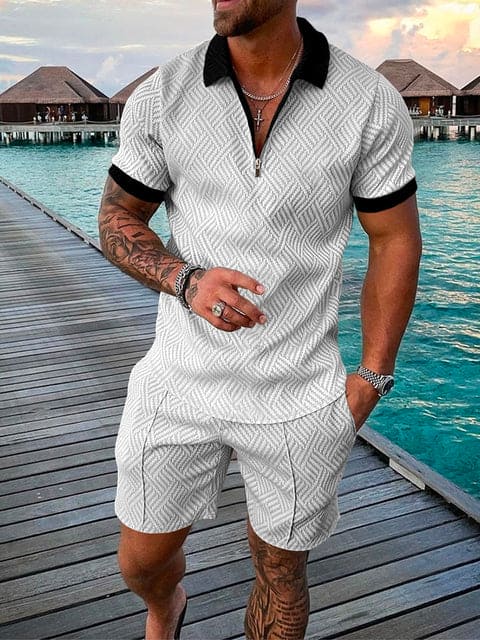 Breathable men's casual set – colorful print, comfortable, for everyday wear - Image 4