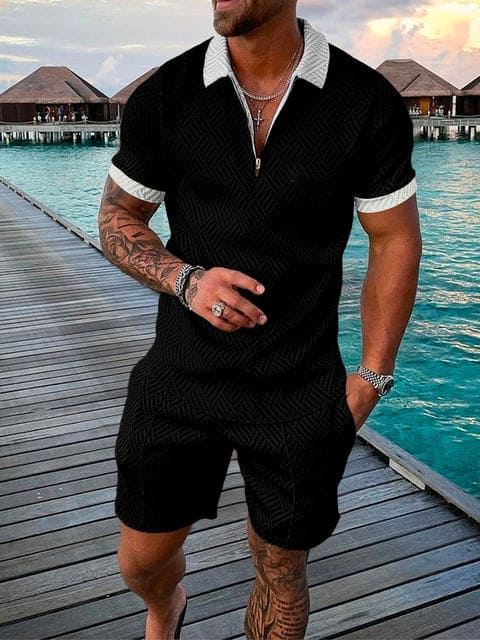 Breathable men's casual set – colorful print, comfortable, for everyday wear - Image 5