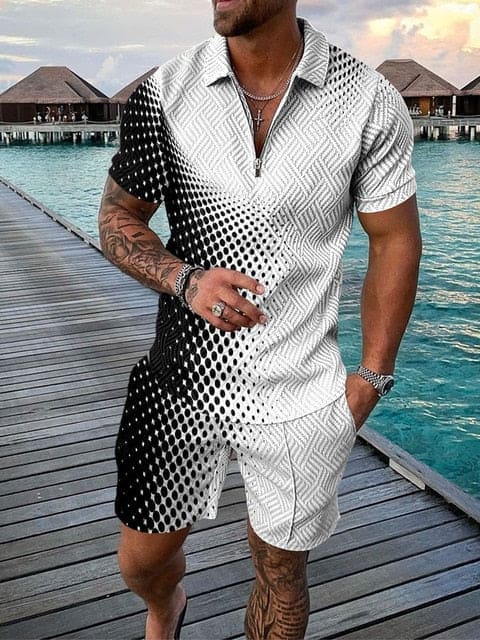 Breathable men's casual set – colorful print, comfortable, for everyday wear - Image 7