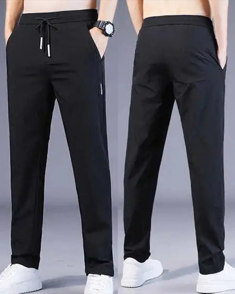 Breathable men's comfort pants – elastic, quick-dry fabric, for active adventures - Image 3