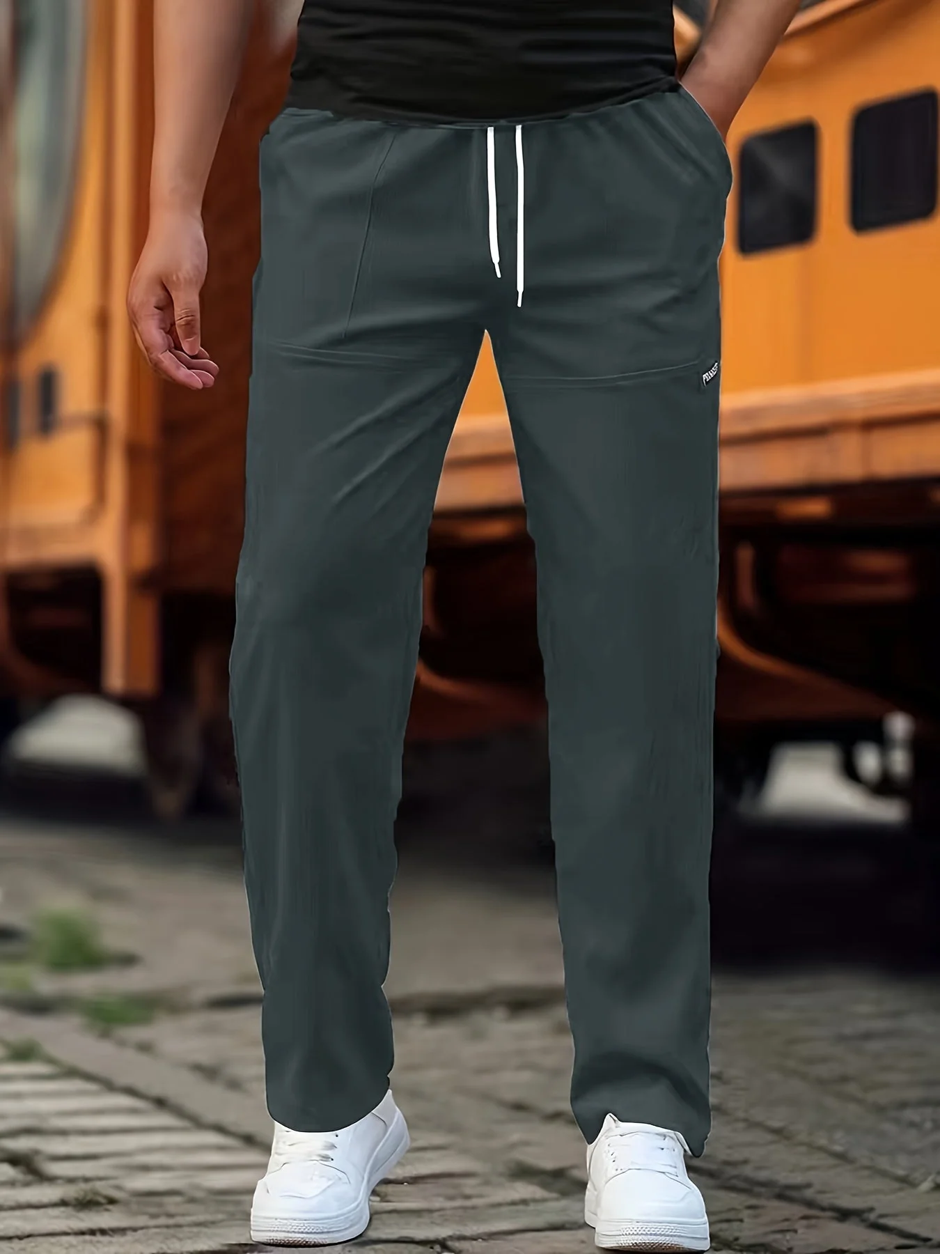 Breathable men's joggers – classic fit, cotton blend, for everyday wear - Image 10