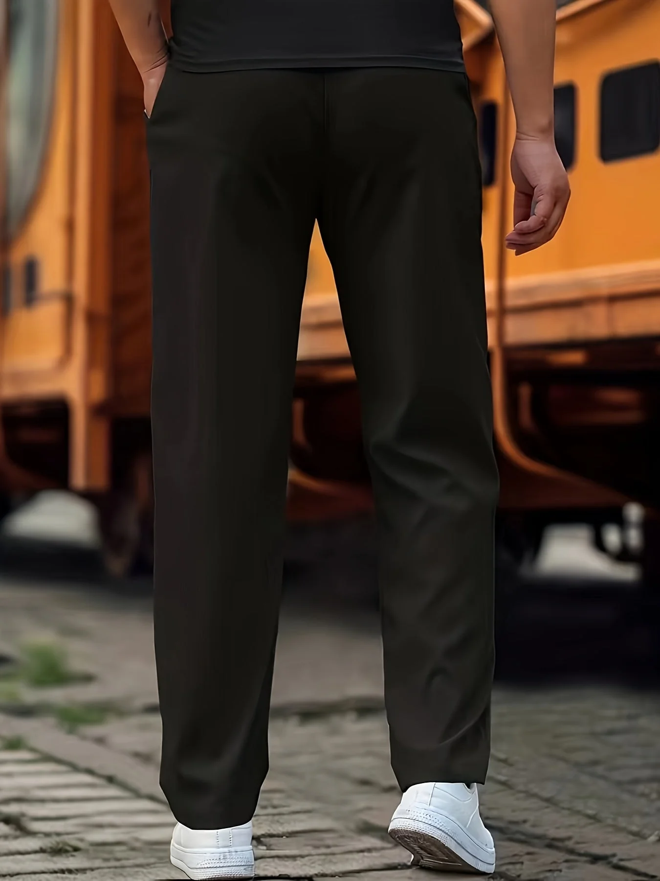 Breathable men's joggers – classic fit, cotton blend, for everyday wear - Image 2