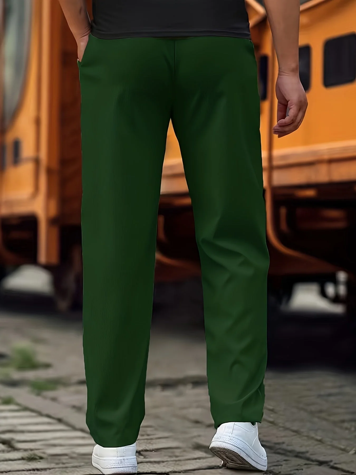Breathable men's joggers – classic fit, cotton blend, for everyday wear - Image 3