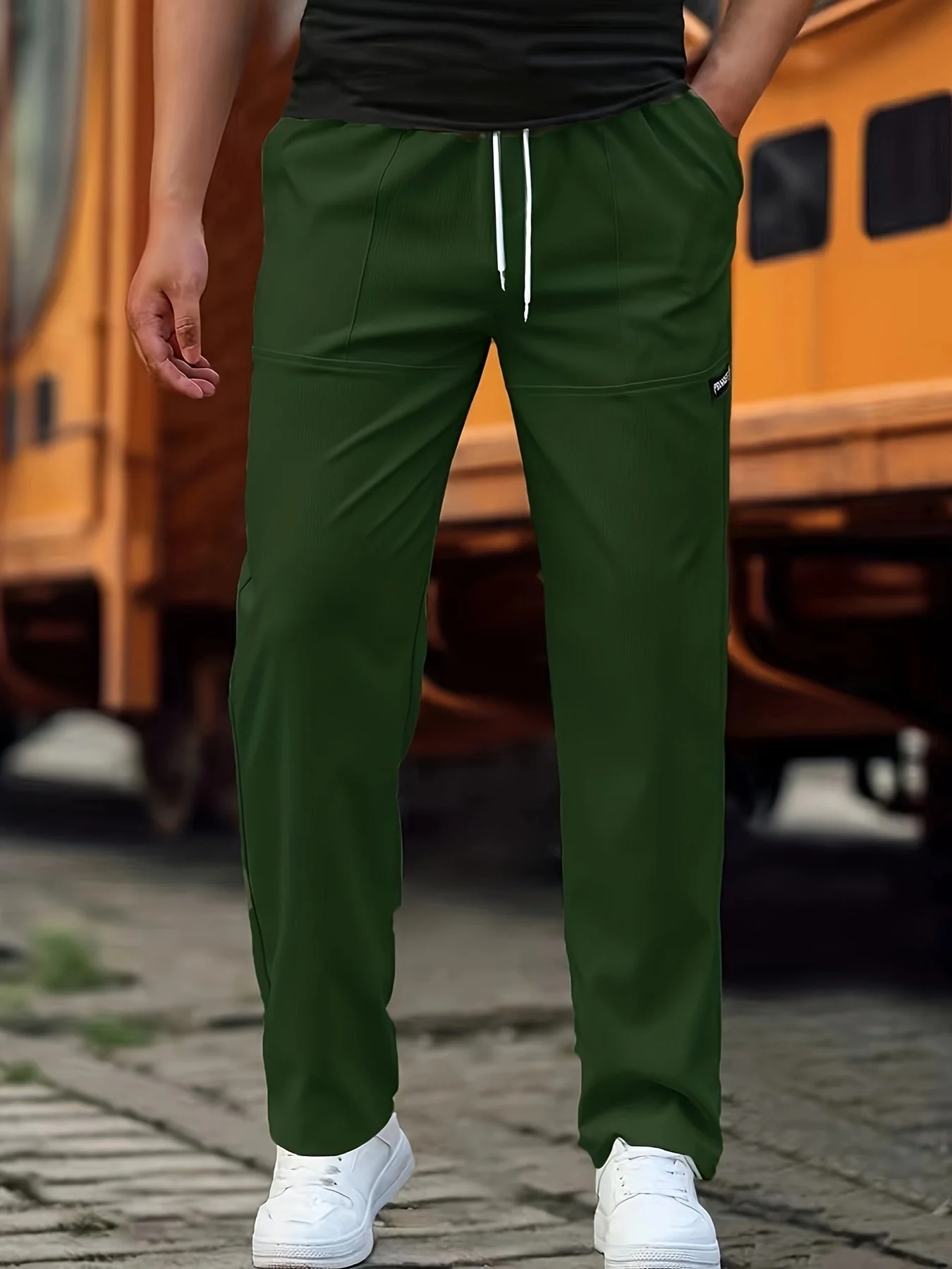 Breathable men's joggers – classic fit, cotton blend, for everyday wear - Image 4