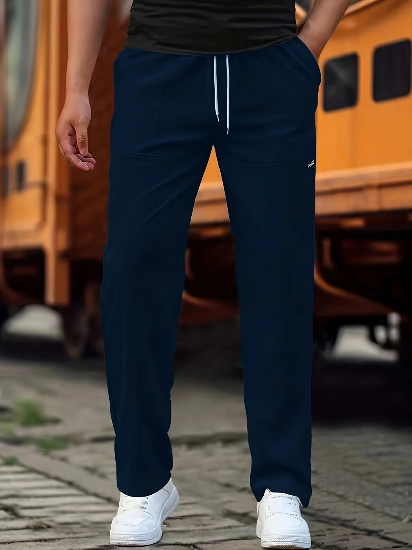 Breathable men's joggers – classic fit, cotton blend, for everyday wear - Image 5