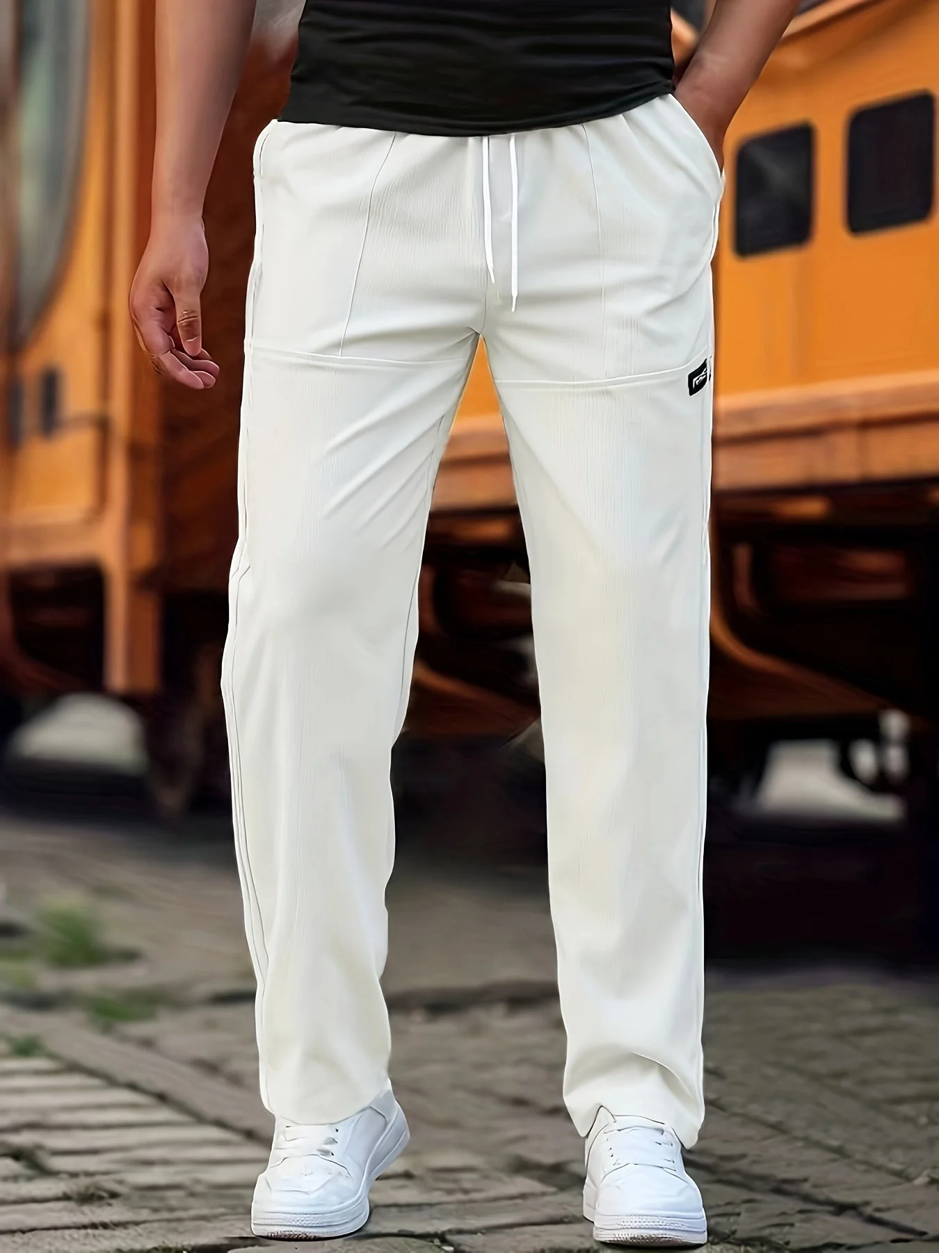 Breathable men's joggers – classic fit, cotton blend, for everyday wear - Image 6