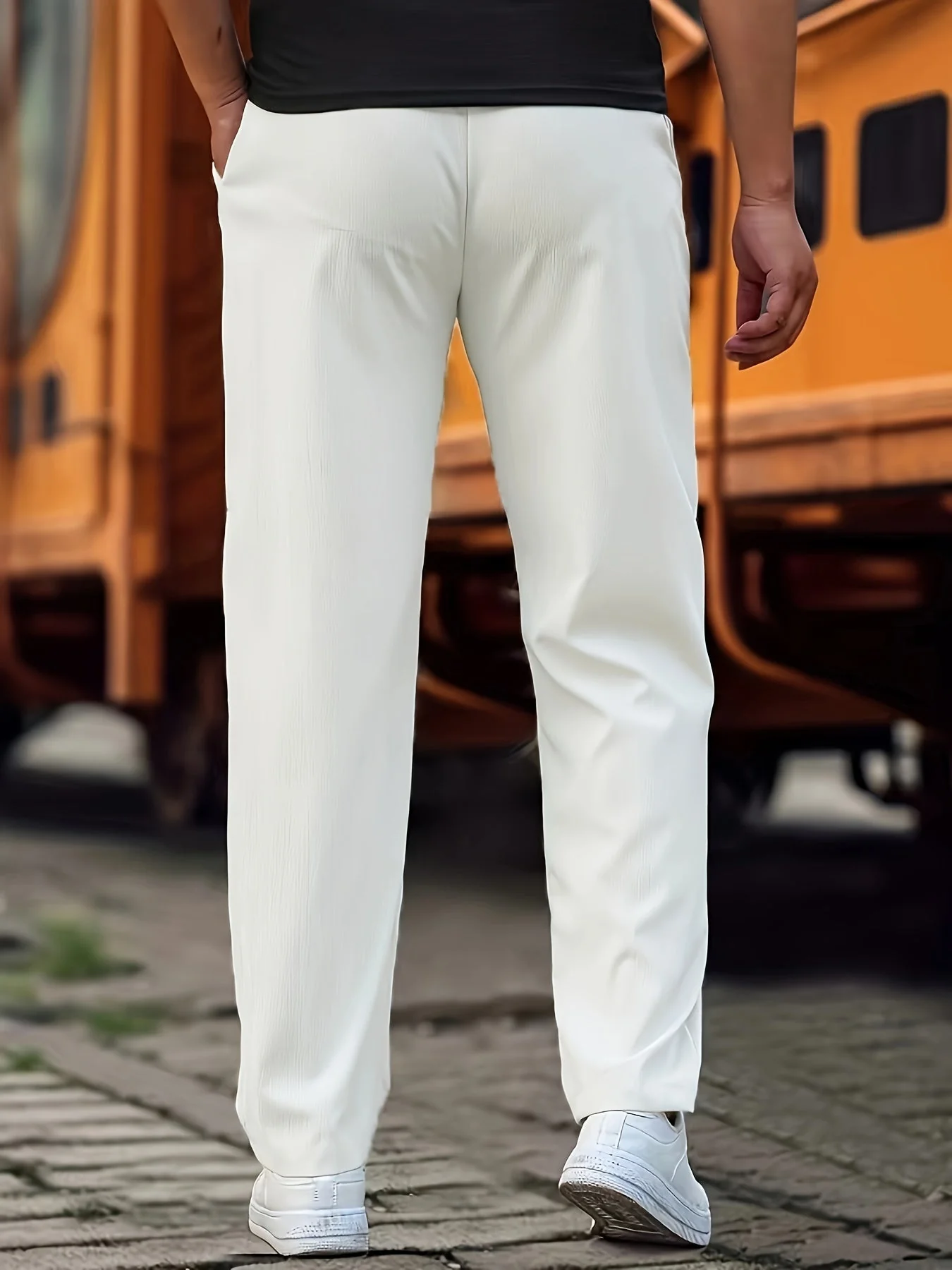 Breathable men's joggers – classic fit, cotton blend, for everyday wear - Image 7