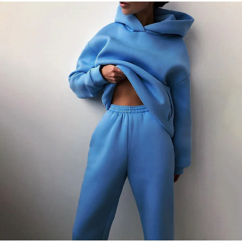 Breathable women's jogging set – relaxed fit, cotton blend, for casual wear - Image 5