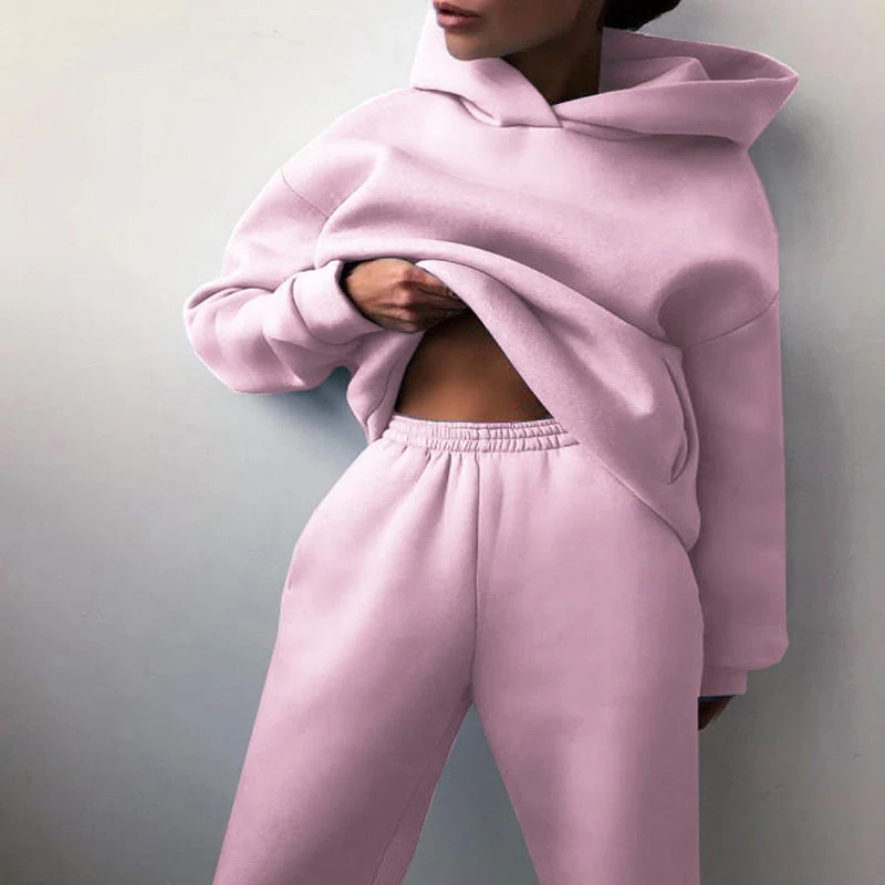 Breathable women's jogging set – relaxed fit, cotton blend, for casual wear - Image 6
