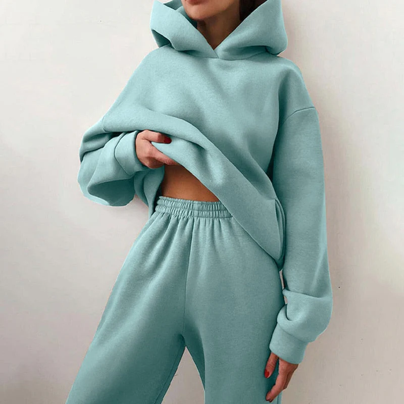 Breathable women's jogging set – relaxed fit, cotton blend, for casual wear - Image 7