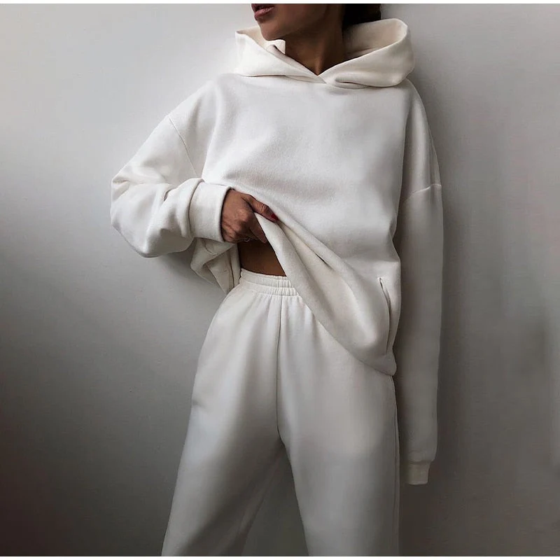 Breathable women's jogging set – relaxed fit, cotton blend, for casual wear - Image 8