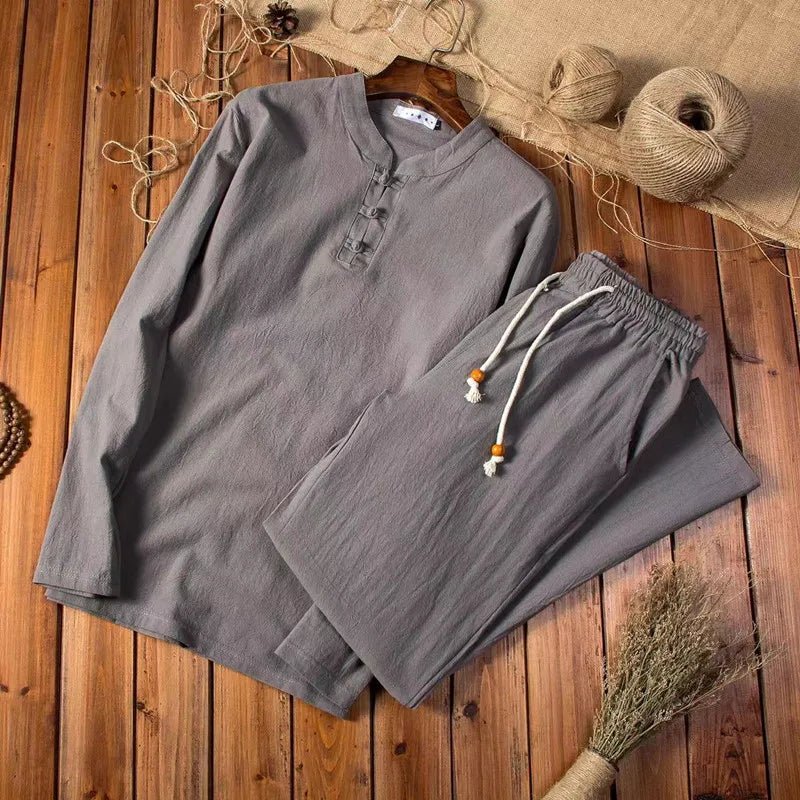 Breathable men’s cotton loungewear set – relaxed fit, lightweight, for everyday comfort - Image 2