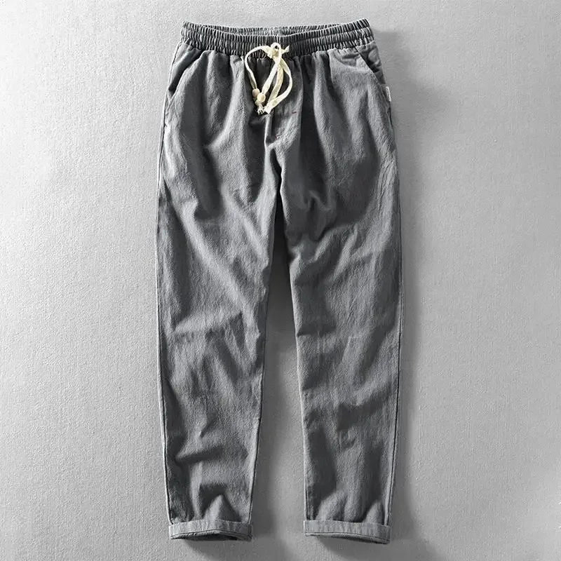 Breathable men's linen pants – relaxed fit, lightweight fabric, for summer outings - Image 2