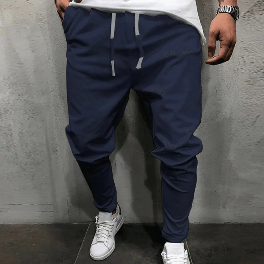 Breathable men's pants – casual fit, soft polyester, for everyday wear