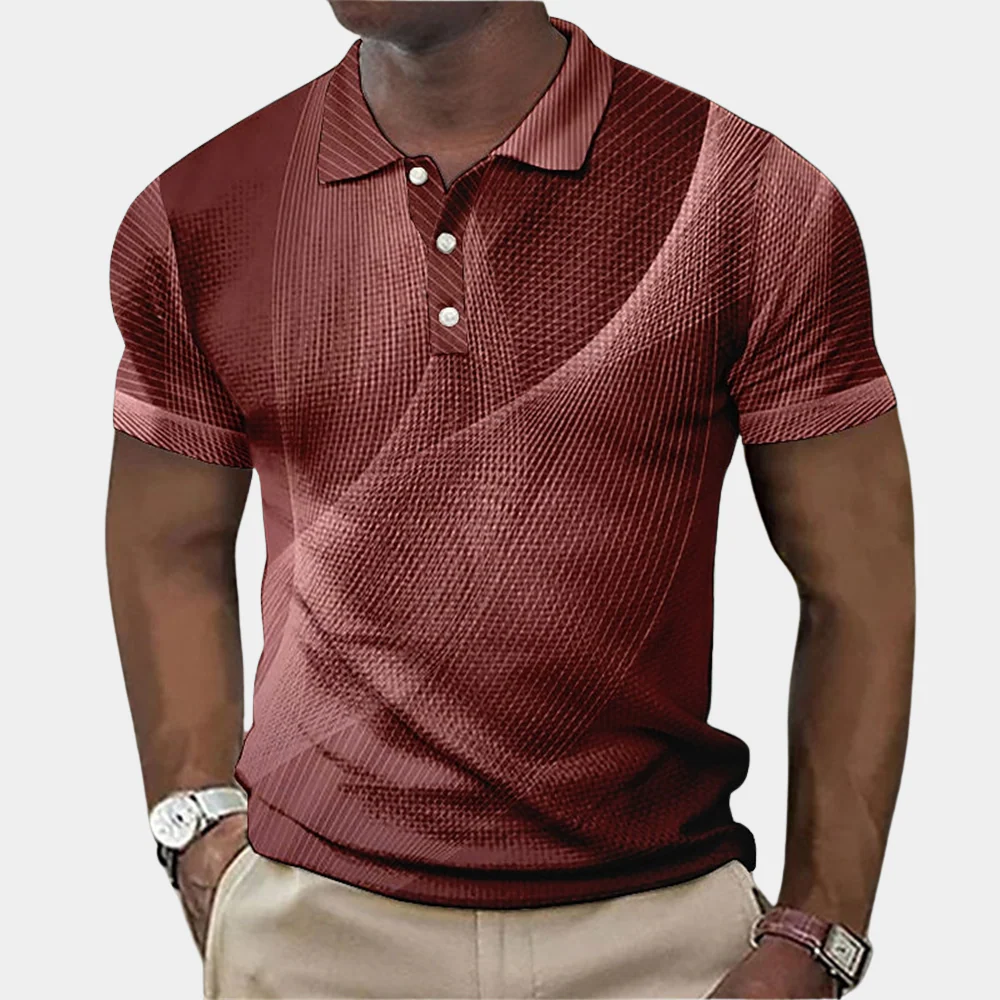 Breathable men's polo shirt – classic cut, cotton, for summer casual wear - Image 5
