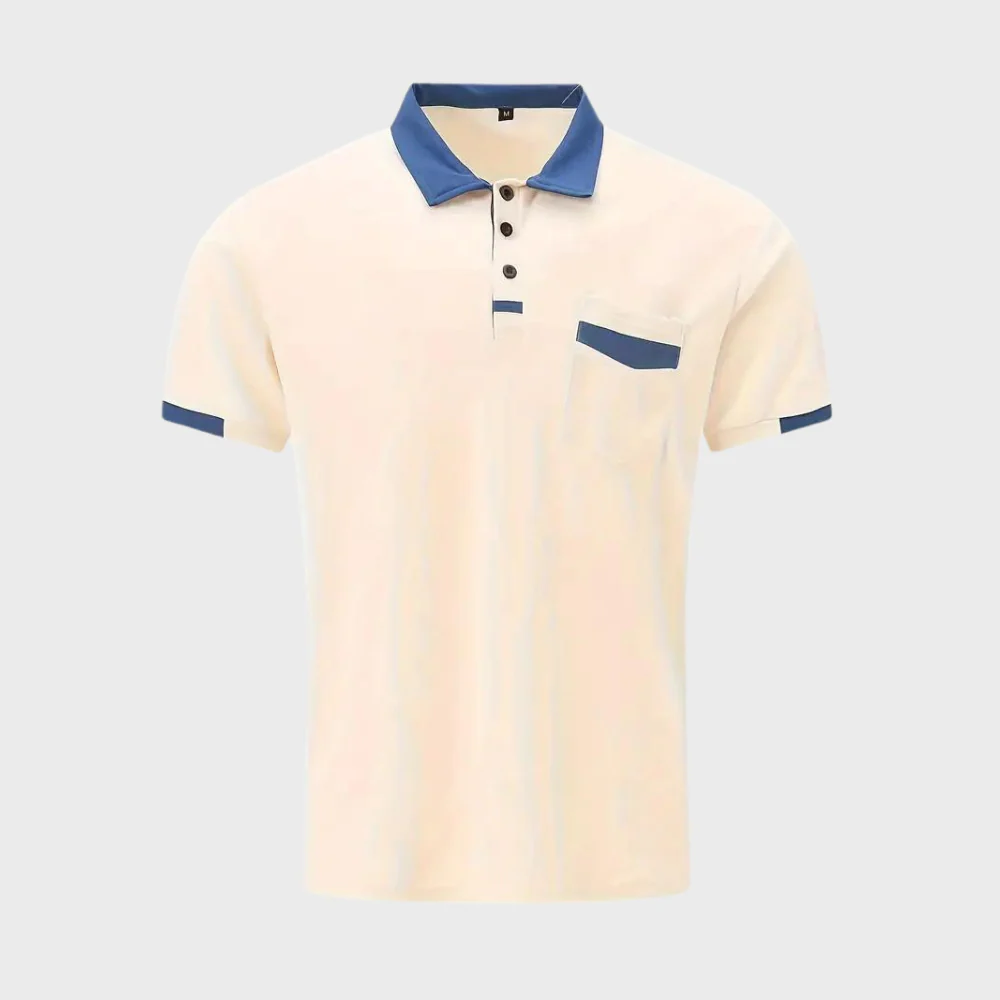 Breathable men's polo shirt – classic cut, soft cotton, for casual and office wear - Image 7