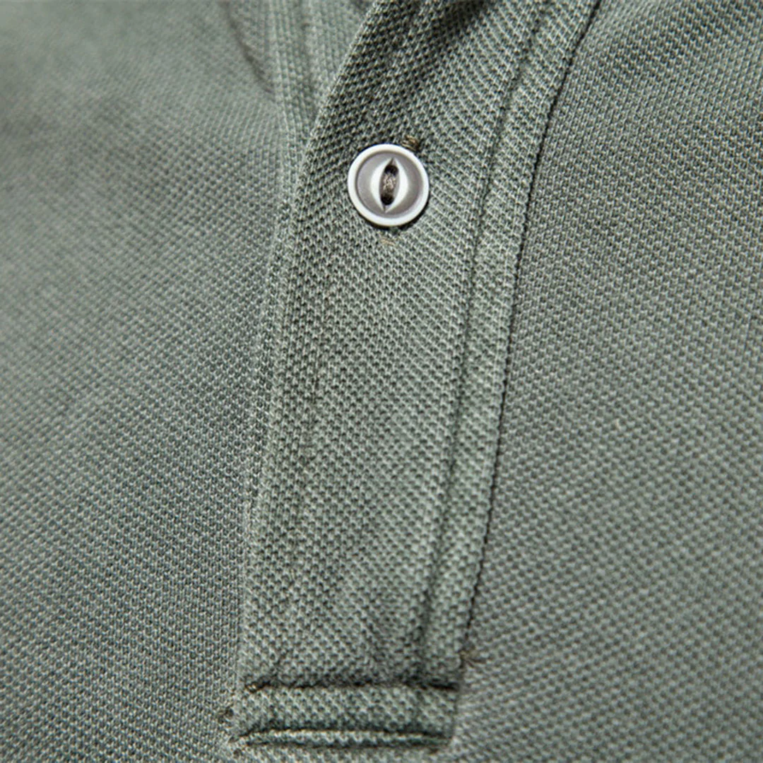 Breathable men's polo shirt – relaxed fit, lightweight polyester, for everyday and office use - Image 4