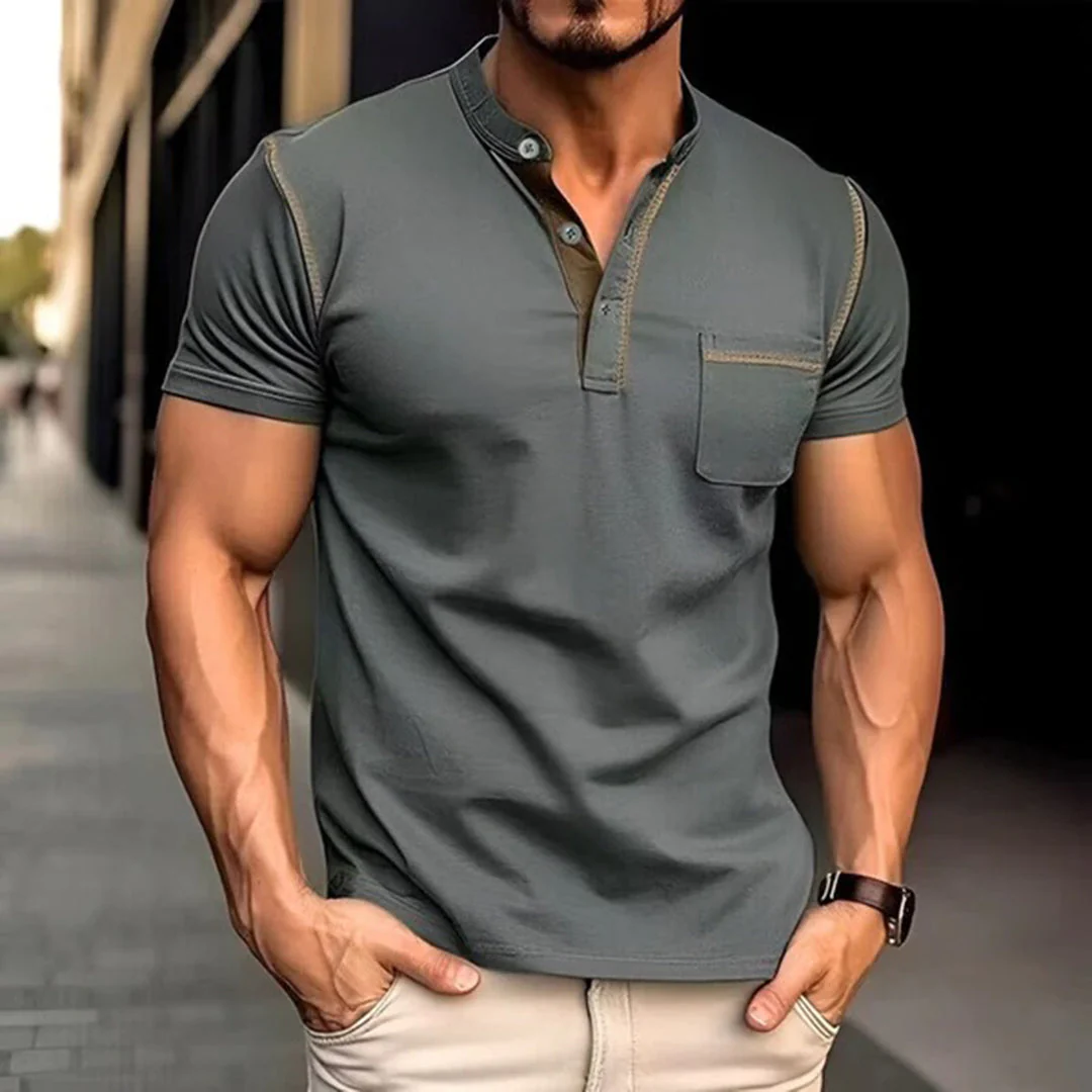 Breathable men's polo shirt – short sleeve, cotton blend, for office and casual wear - Image 4