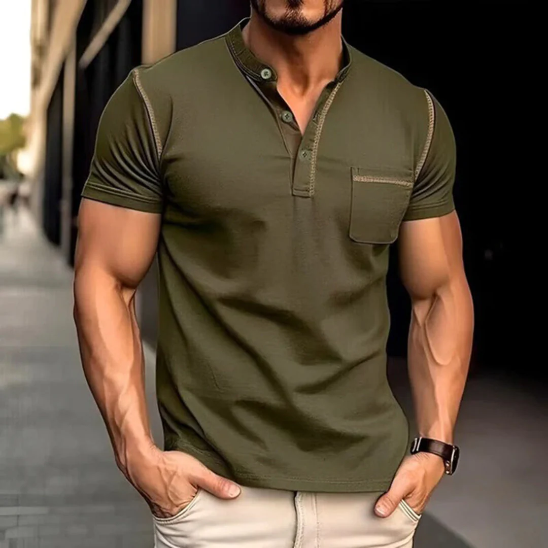 Breathable men's polo shirt – short sleeve, cotton blend, for office and casual wear - Image 5
