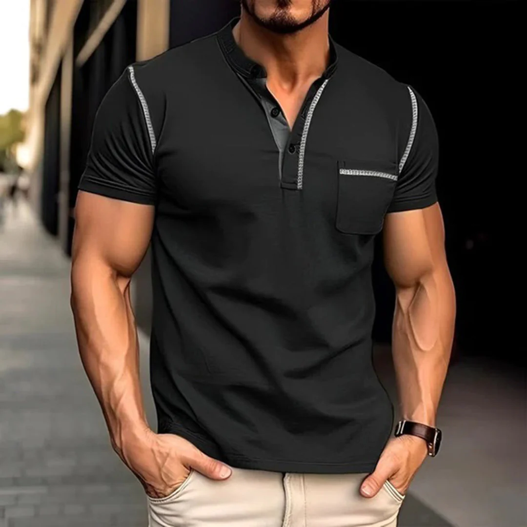 Breathable men's polo shirt – short sleeve, cotton blend, for office and casual wear - Image 6