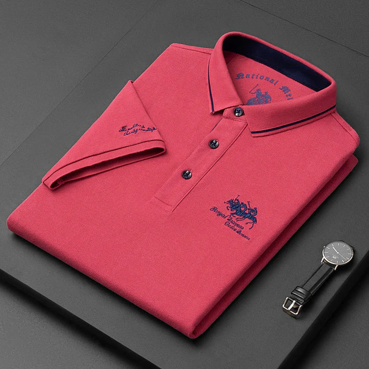 Breathable Men's Polo Shirt, Soft Fabric Golf Shirt, Perfect Fit for Summer Style - Image 2