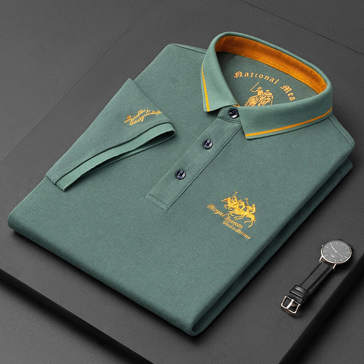 Breathable Men's Polo Shirt, Soft Fabric Golf Shirt, Perfect Fit for Summer Style - Image 3