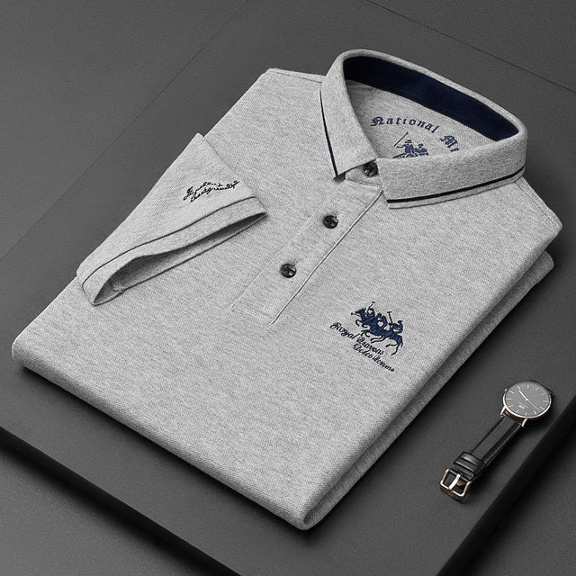 Breathable Men's Polo Shirt, Soft Fabric Golf Shirt, Perfect Fit for Summer Style - Image 4