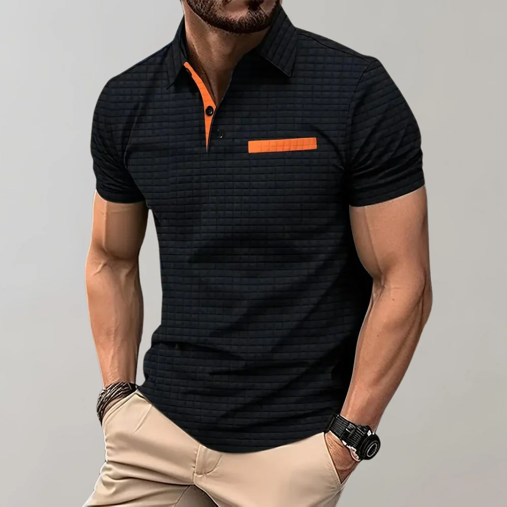 Breathable men's polo shirt – timeless design, polyester, for casual and office wear - Image 4
