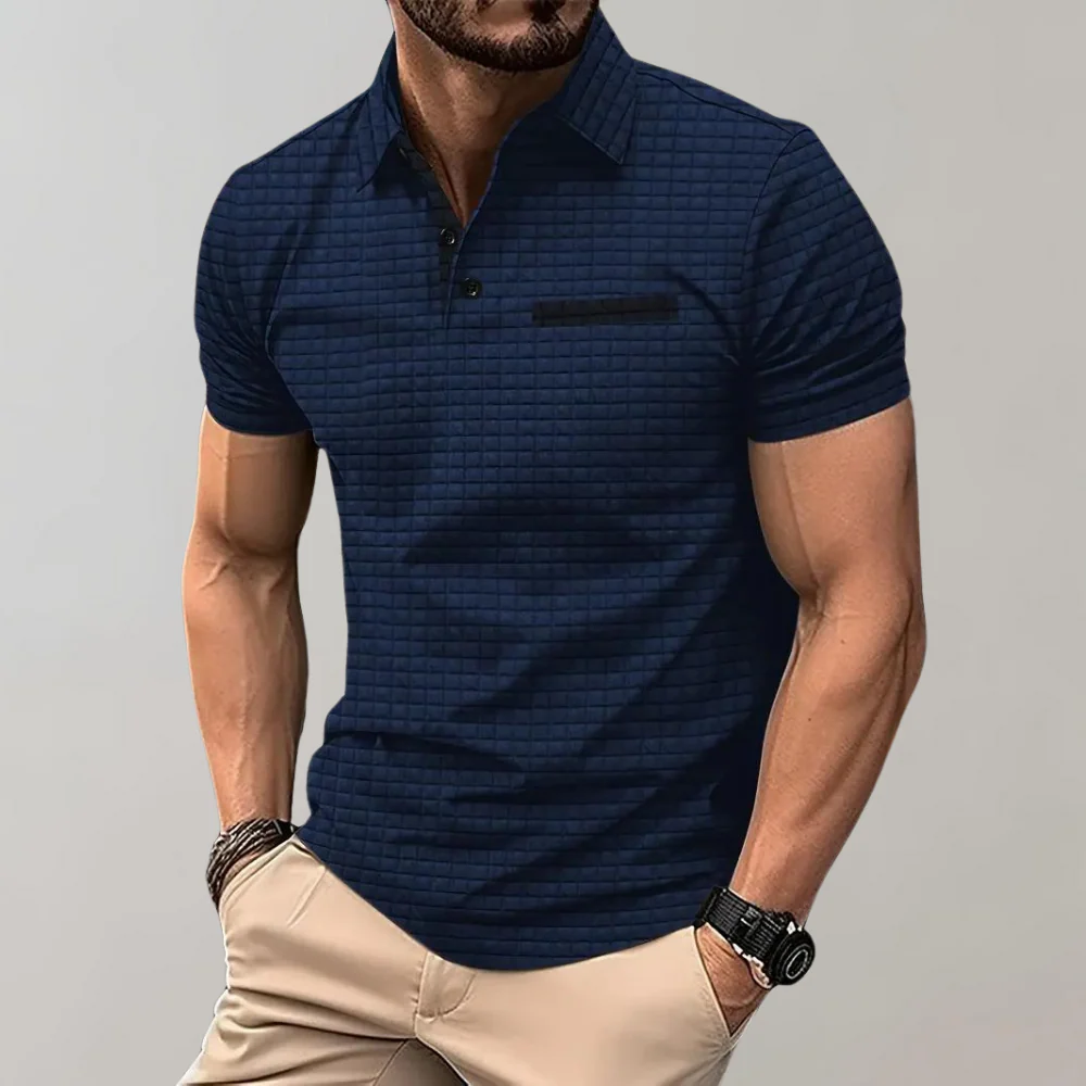 Breathable men's polo shirt – timeless design, polyester, for casual and office wear - Image 5