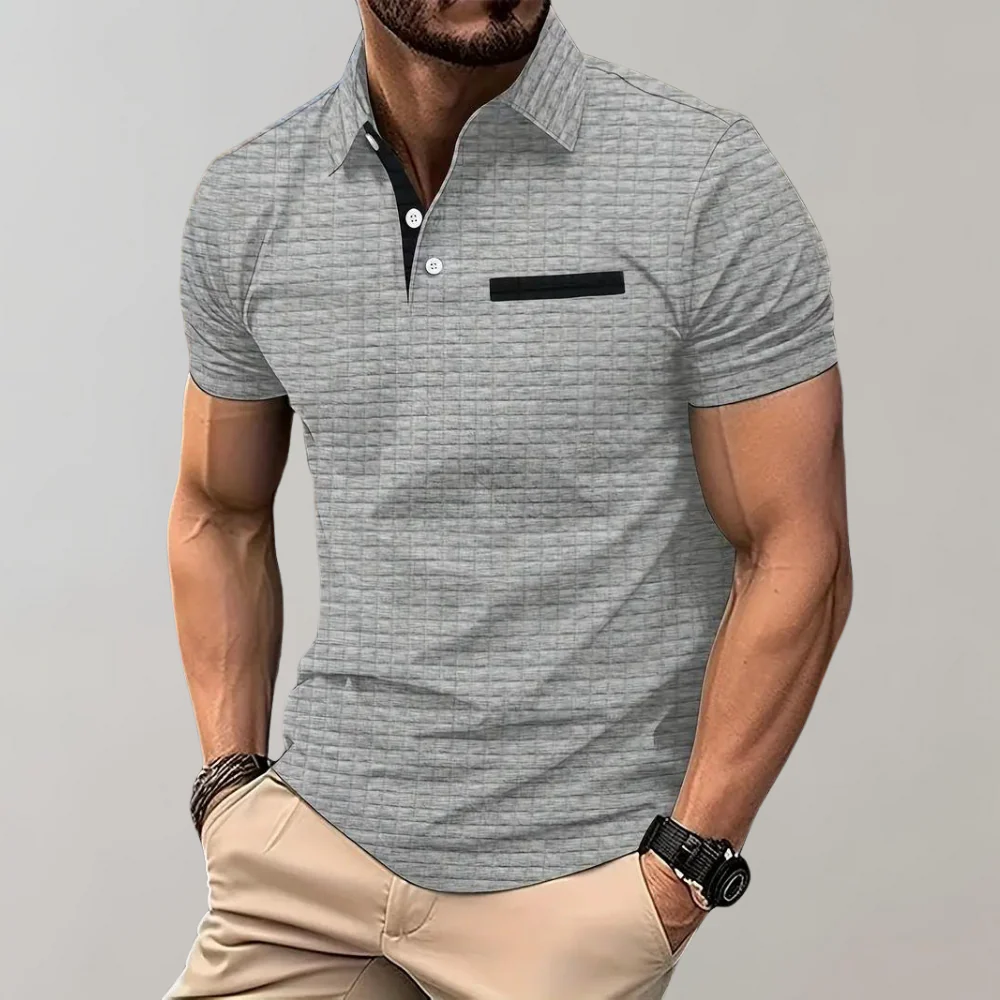 Breathable men's polo shirt – timeless design, polyester, for casual and office wear - Image 6