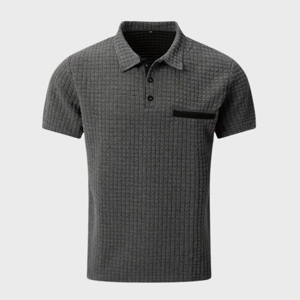 Breathable men's polo shirt – timeless design, polyester, for casual and office wear - Image 9