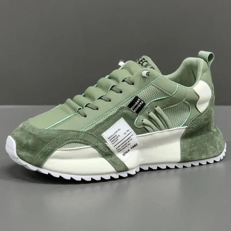 Breathable men's sneakers – lace-up design, double air cushioning, for everyday wear