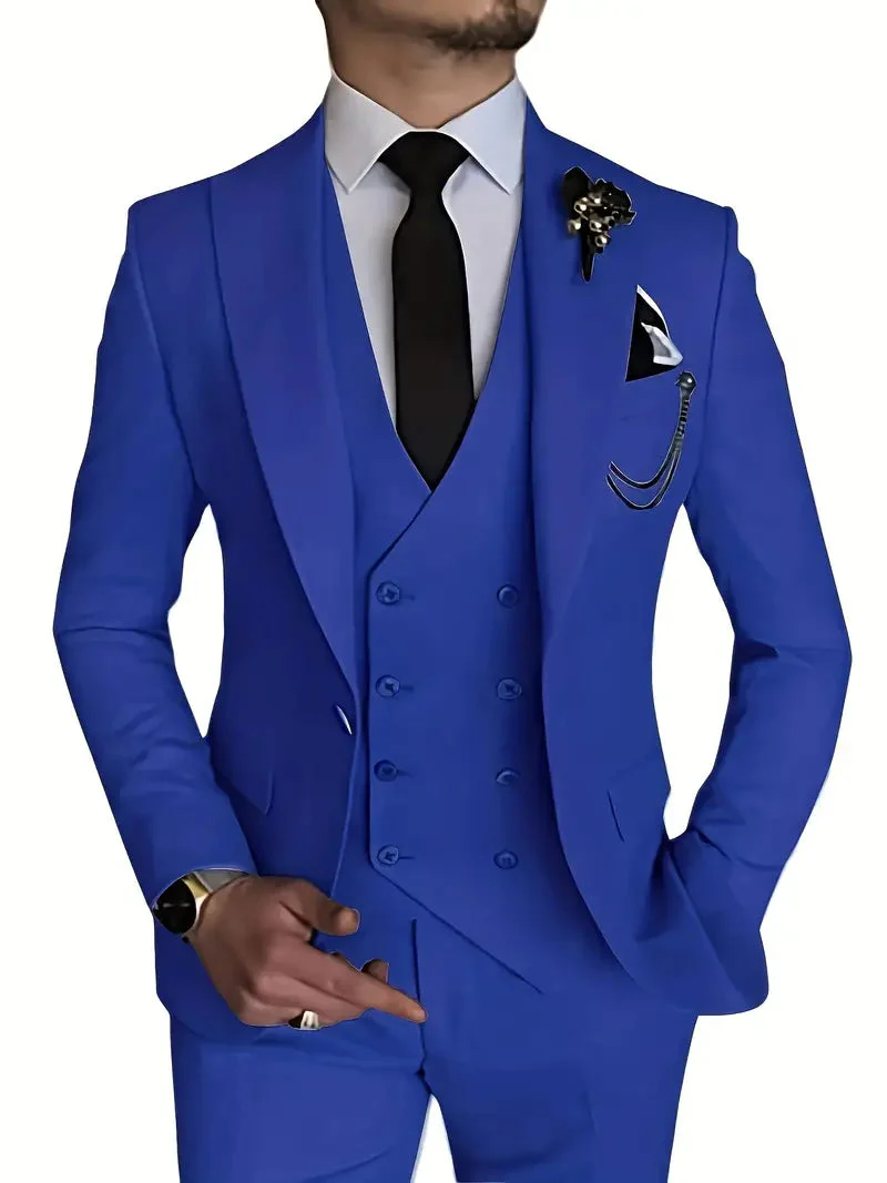 Breathable men's suit – fitted three-piece design, high-quality fabric, for formal occasions - Image 14