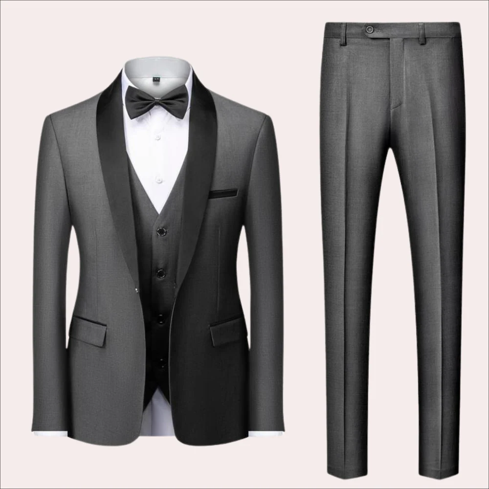 Breathable men's suit – slim fit, high-quality fabric, for weddings and business events - Image 3