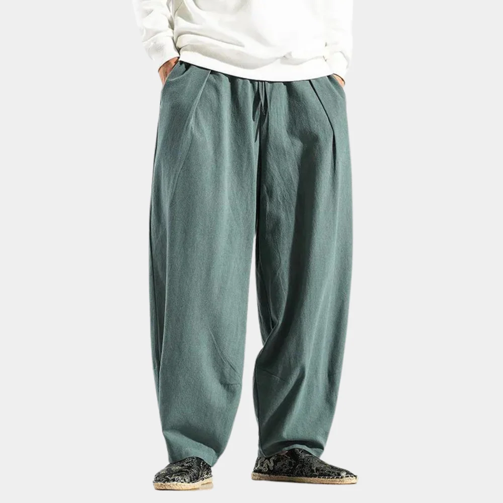 Breathable men's summer pants – relaxed fit, cotton, for casual and office wear - Image 7