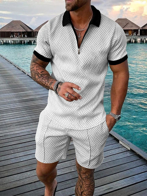 Breathable men's summer set – lightweight quick-dry design, for sports and leisure
