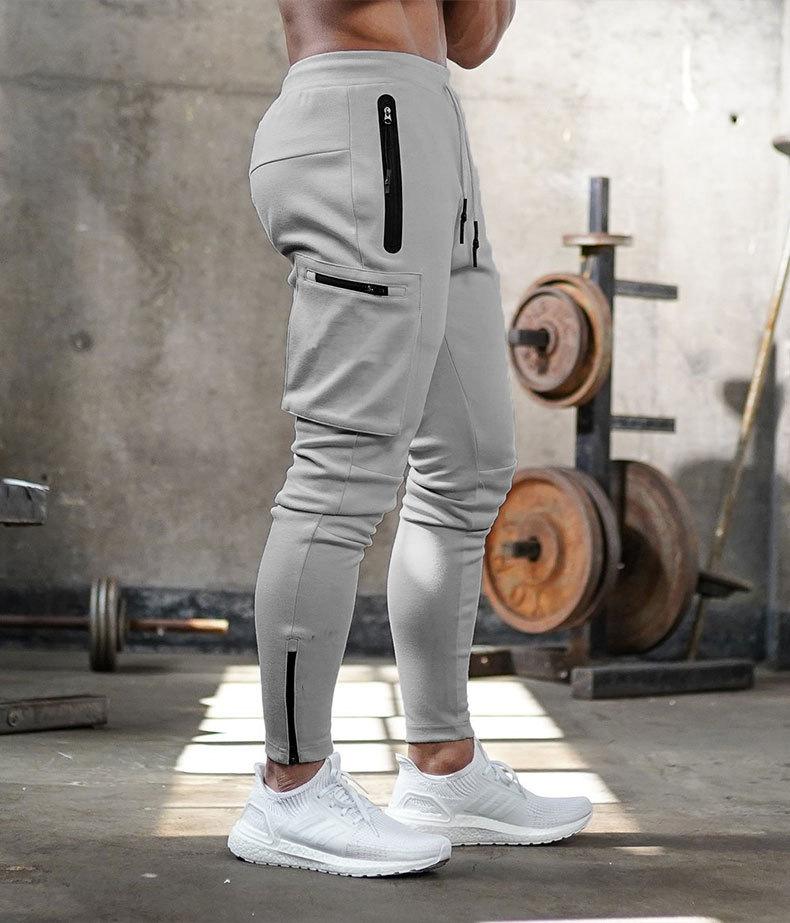 Breathable men's track pants – flexible slim fit, soft fabric, for active lifestyle - Image 3