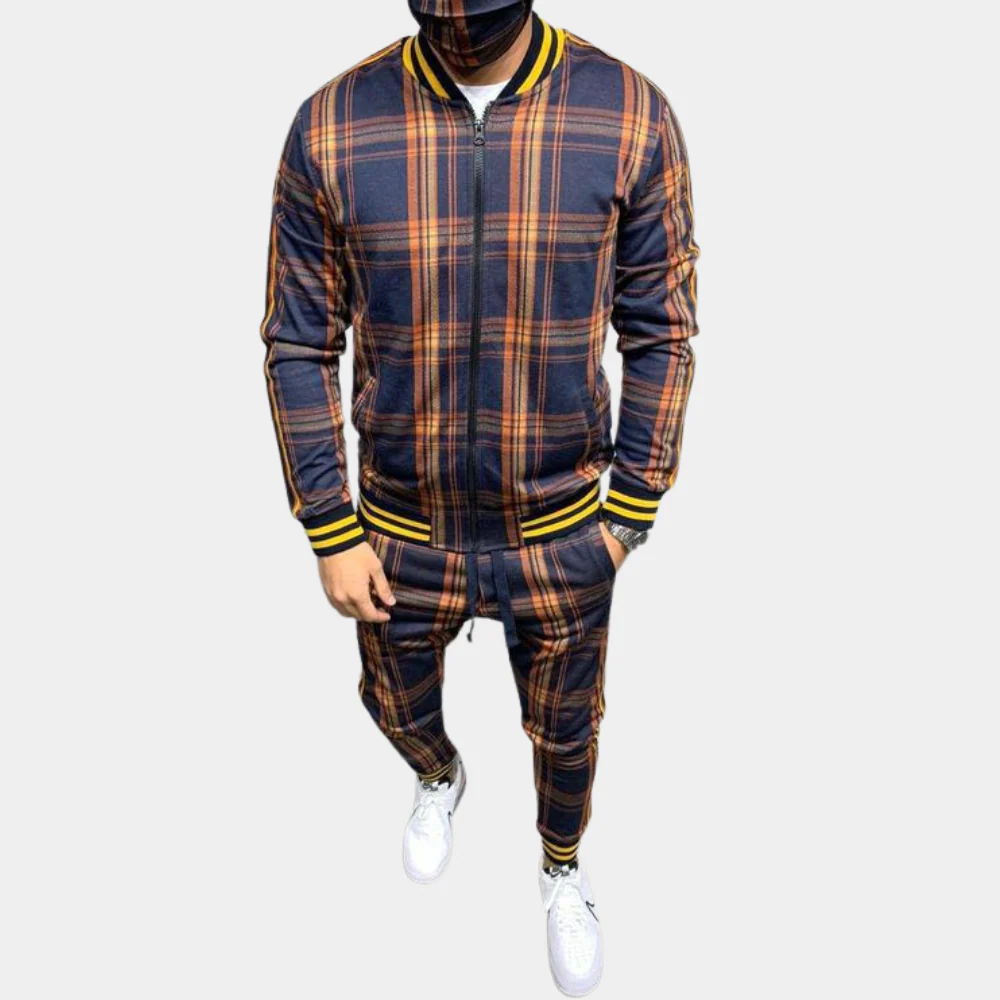 Breathable men's tracksuit – comfortable fit, durable materials, for sports and leisure
