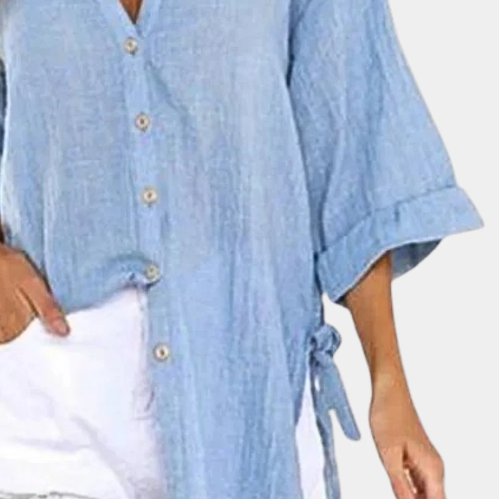 Breathable women’s blouse – casual fit, lightweight fabric, for summer outings - Image 4