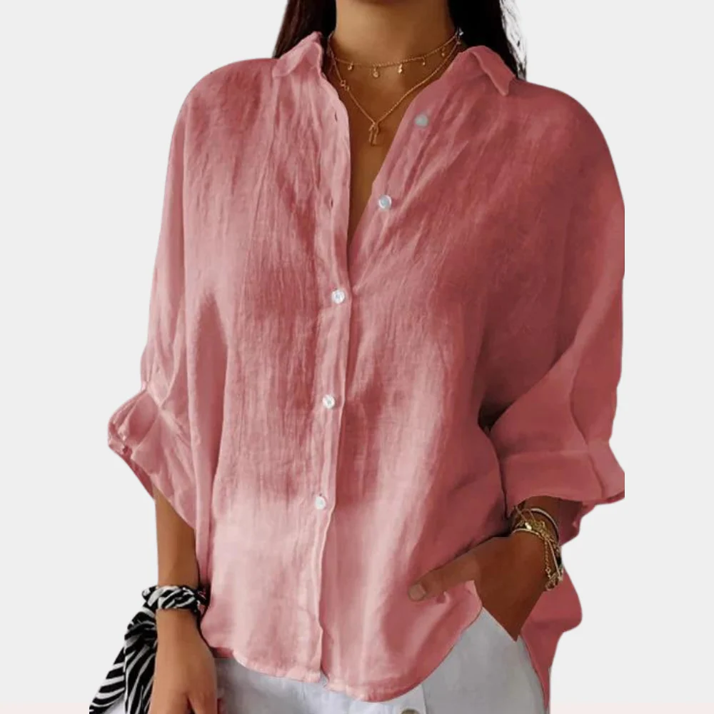 Breathable women’s blouse – comfortable fit, lightweight fabric, for summer outings - Image 3