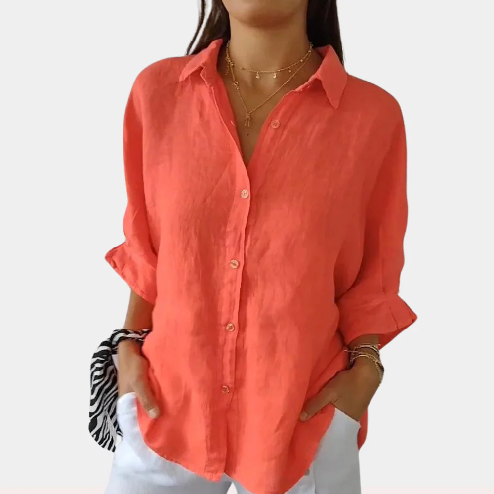 Breathable women’s blouse – comfortable fit, lightweight fabric, for summer outings - Image 4