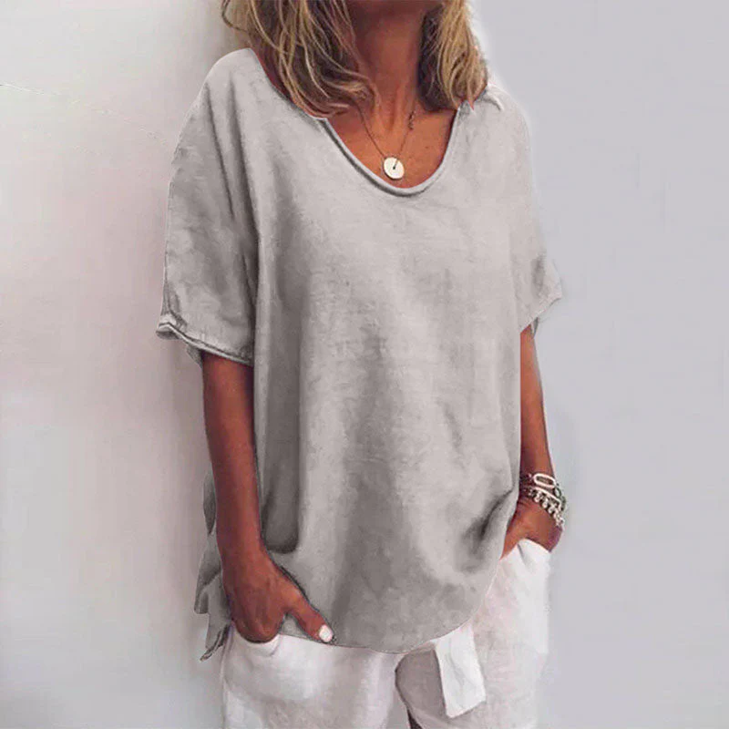 Breathable women’s crew neck shirt – classic design, soft fabric, for everyday wear - Image 2