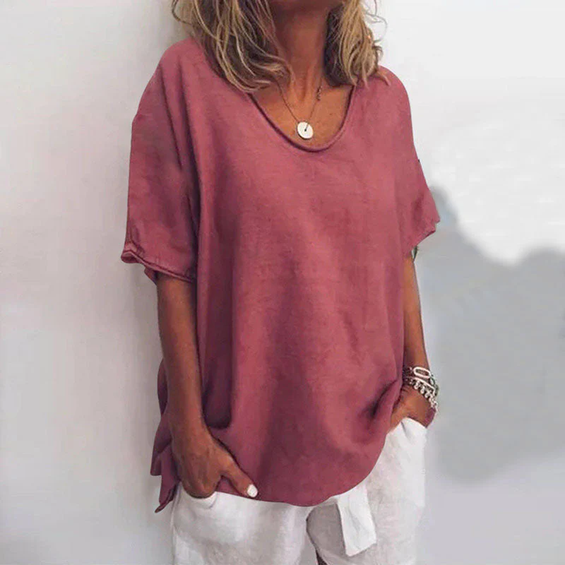 Breathable women’s crew neck shirt – classic design, soft fabric, for everyday wear - Image 4
