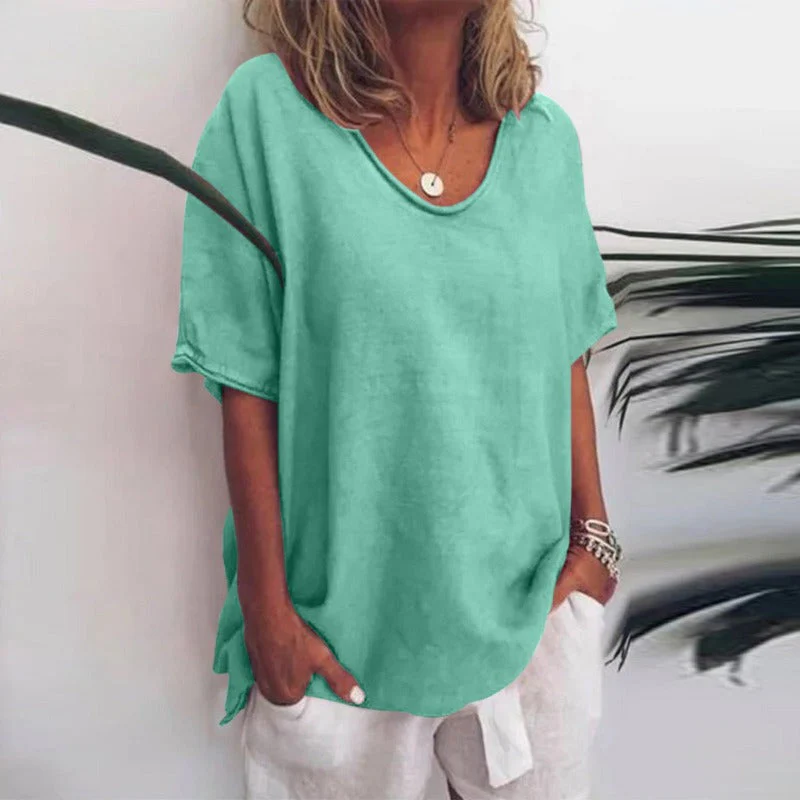 Breathable women’s crew neck shirt – classic design, soft fabric, for everyday wear - Image 5