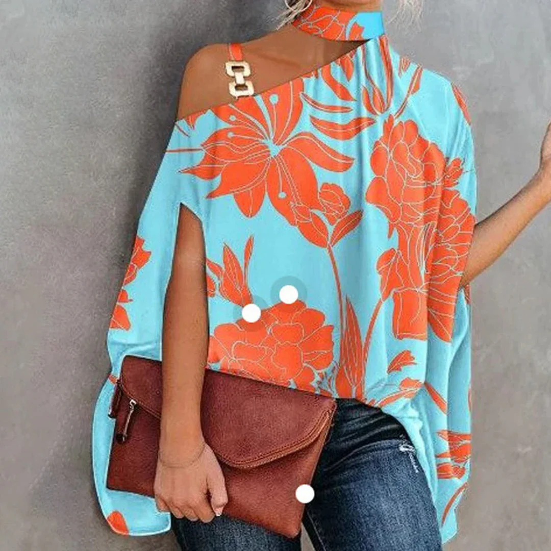 Breathable women's blouse – casual oversized cut, polyester, for sunny days - Image 2