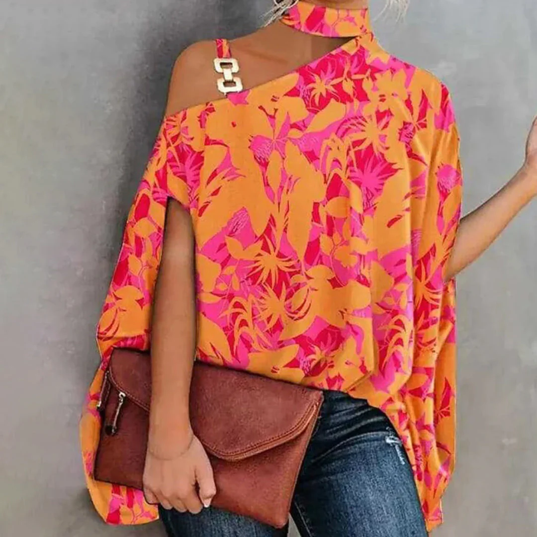 Breathable women's blouse – casual oversized cut, polyester, for sunny days - Image 3