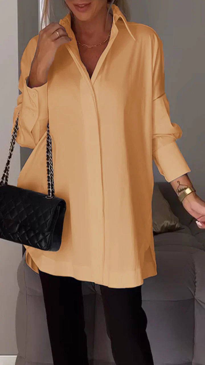 Breathable women's blouse – classic white cotton, for work or casual outings - Image 3