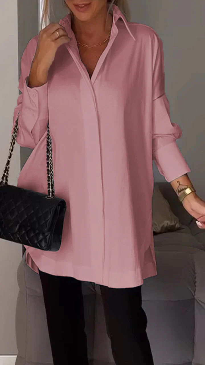 Breathable women's blouse – classic white cotton, for work or casual outings - Image 9