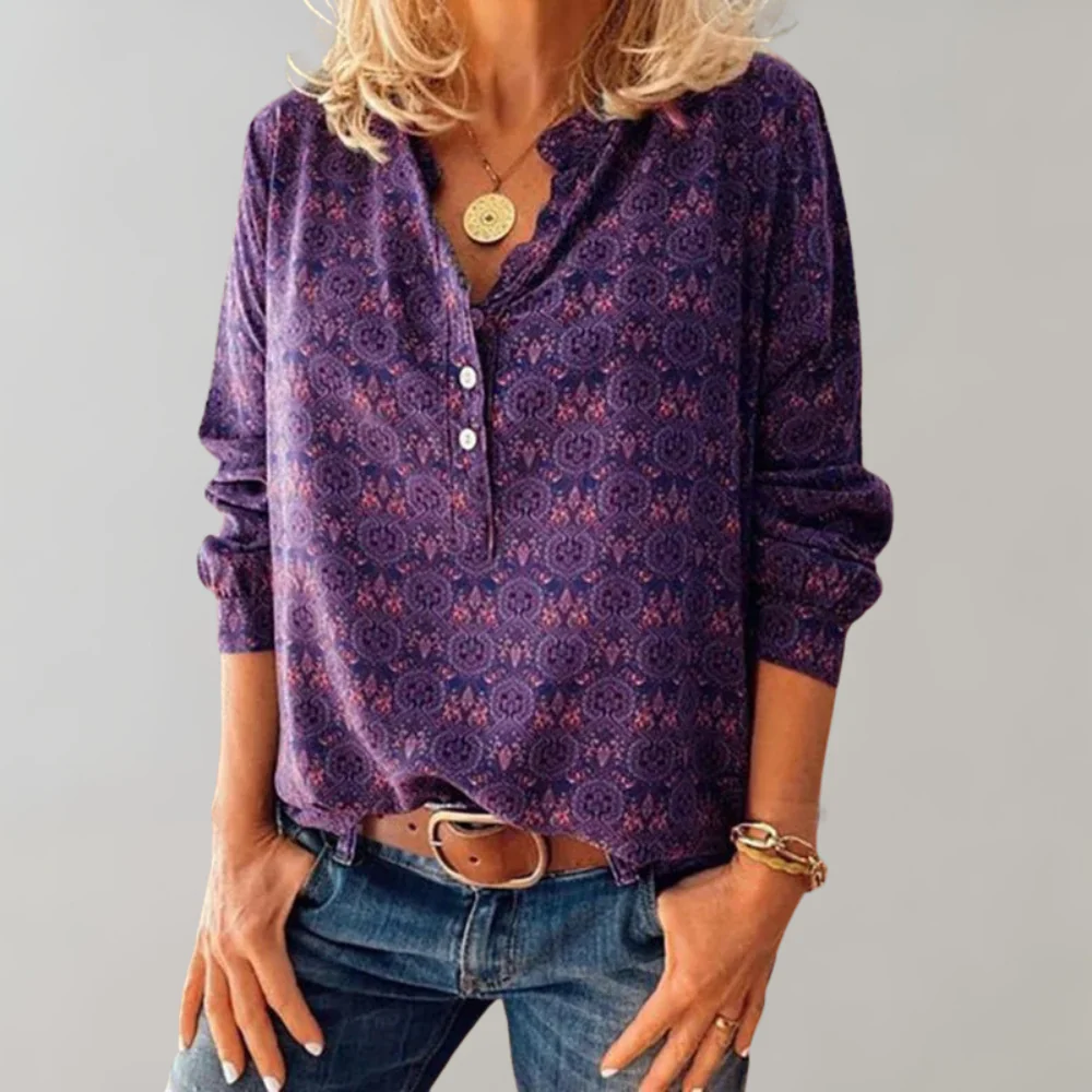 Breathable women's blouse – feminine fit, high-quality polyester, for spring and summer - Image 2