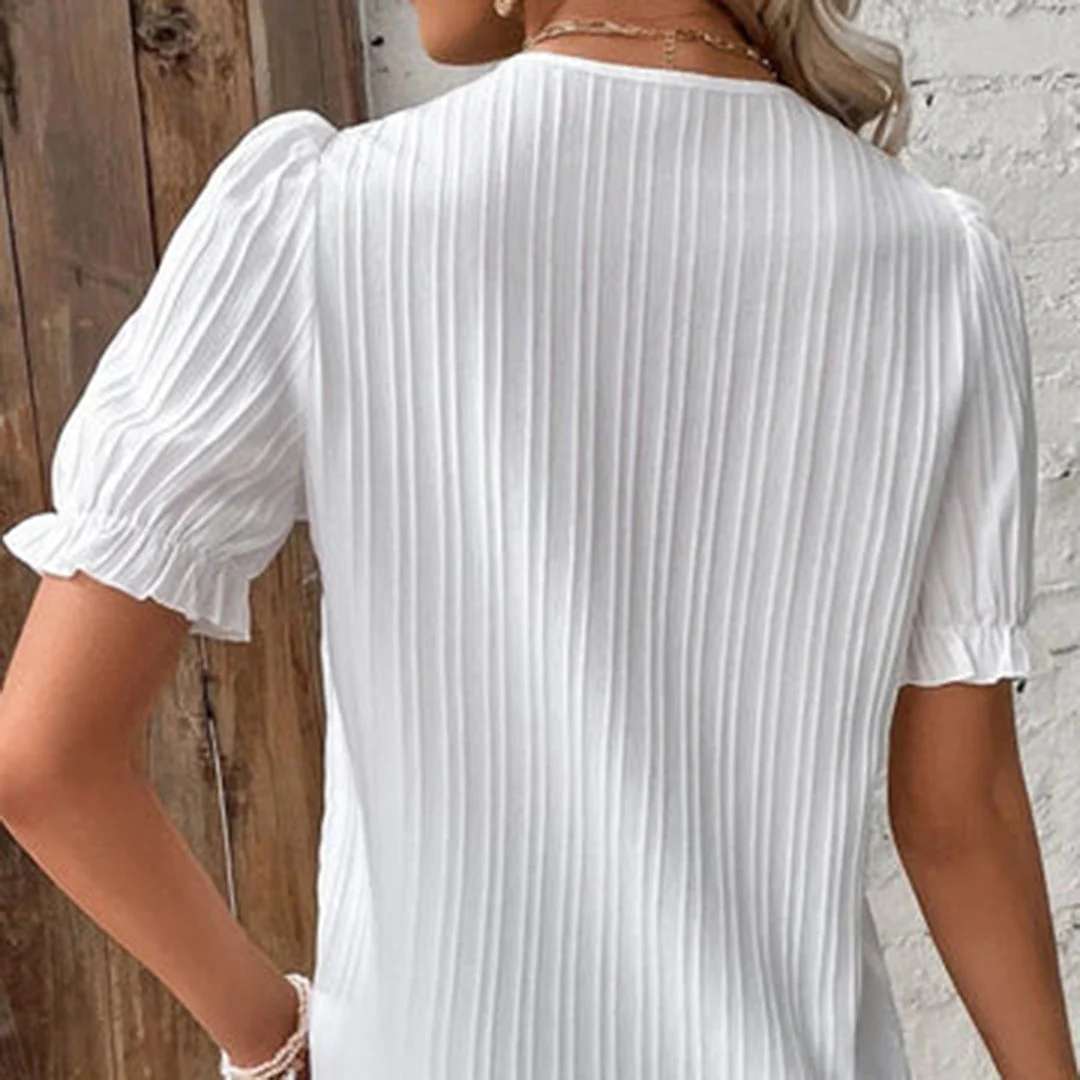 Breathable women's blouse – relaxed fit, polyester, perfect for summer tops - Image 7